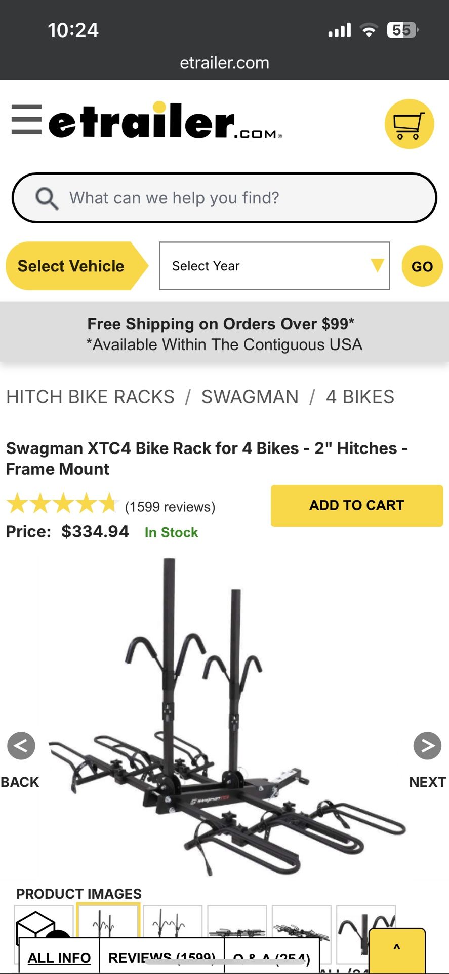 SWAGMAN XTC4 Bike rack