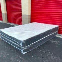 New Queen Size Mattress regular With Box Spring Set Colchones Nuevos Queen BED 