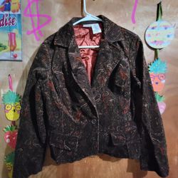 Brown And Design Jacket