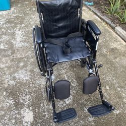 Wheelchair With Elevating Leggers Rest 24 Inches Wide
