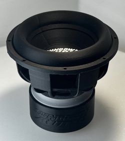 2 3d printed Sundown Audio Zv6 15” size 88mm mini replica subwoofer