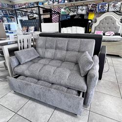 Sleeper Sofa Bed Gray ▪️ New ▪️ Delivery and Finance Available