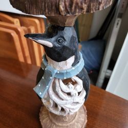 Penguin candle holder