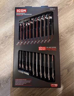 Icon 10pc Double Box Ratchet Wrench Set (metric)