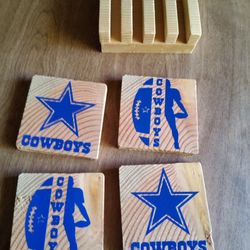 Dallas Cowboys Handmade Coasters.  Can Make Custom. They Make Perfect Gifts.