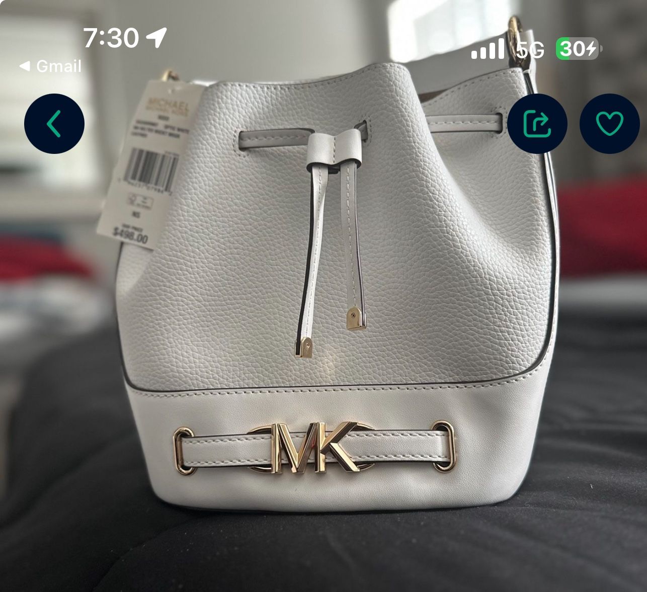 Michael Kors White Buckle Reed Bag $160 Or best offer