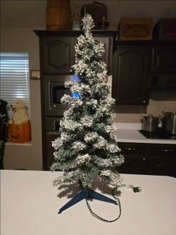 3 ft flocked Christmas tree