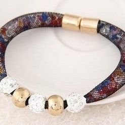 Rhinestone Stardust Mesh Beads Bracelet
