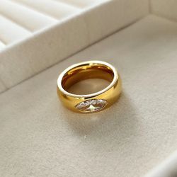 Retro Gemstone Gold Rings Size 6