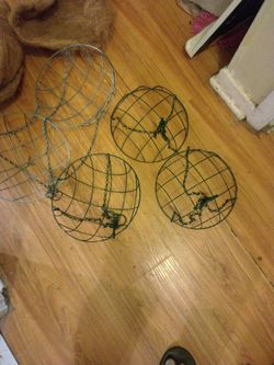 Hanging flower baskets 