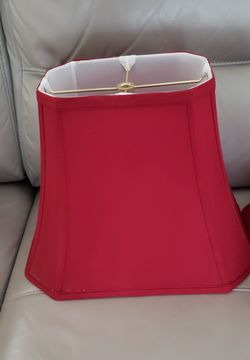 2 Red/ crimson lampshades