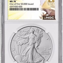 2025 $1 American Silver Eagle First Eagle Privy Release One of First 50,000 MS70