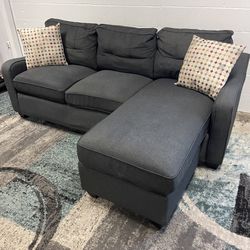 Gray Sectional Sofa Free Delivery Couch Reversible Chaise 
