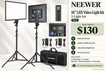 18” LED Video light kit
