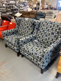 Large blue green polka dot chair chairs (in store)