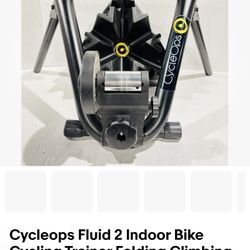 CycleOps Fluid 2 Indoor Bike Trainer + Climbing Riser Block – Barely Used, Excellent Condition