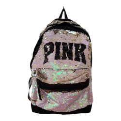NWOT Victoria's Secret PINK Sequin Flip Campus Backpack 