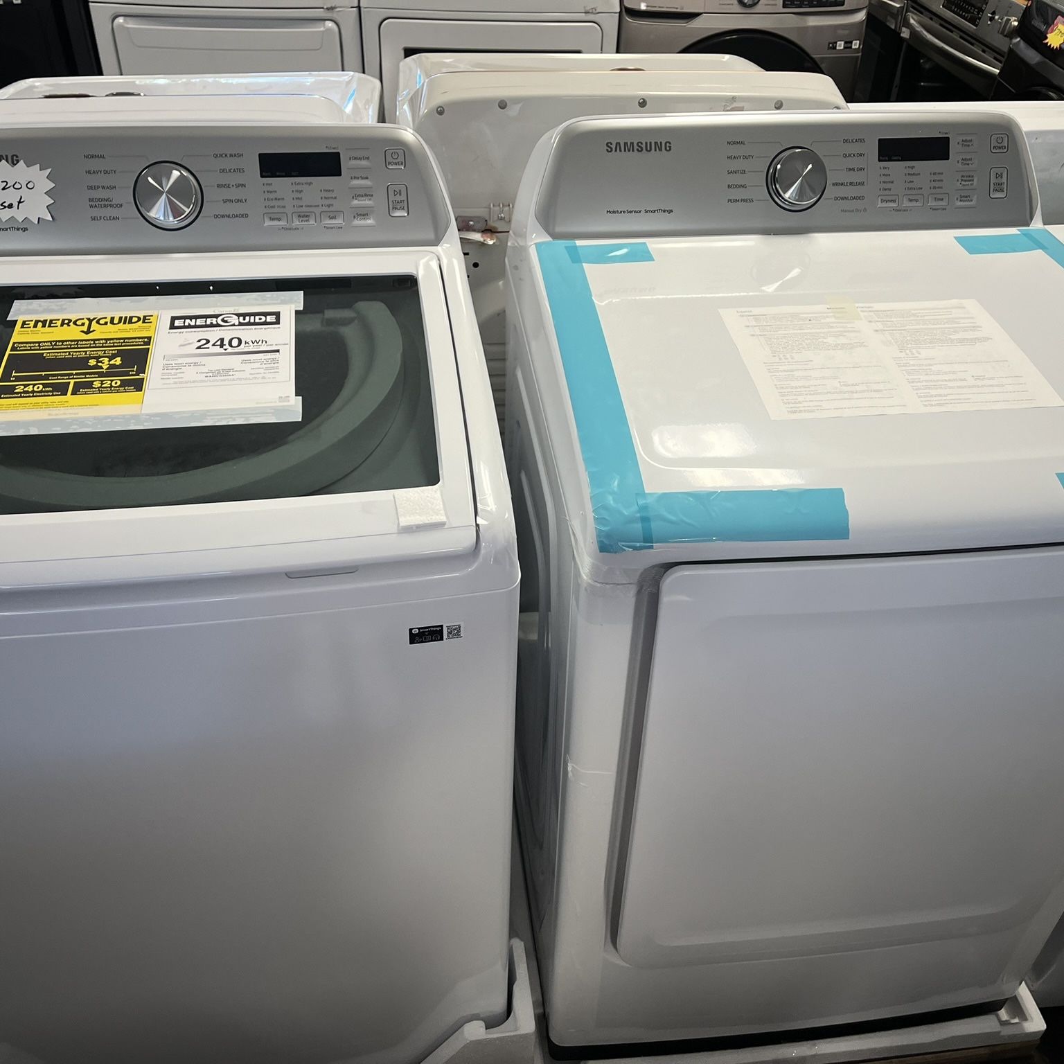 ‼️‼️ Samsung Washer Dryer Set Top Loaders Washer Has Agitator ‼️‼️