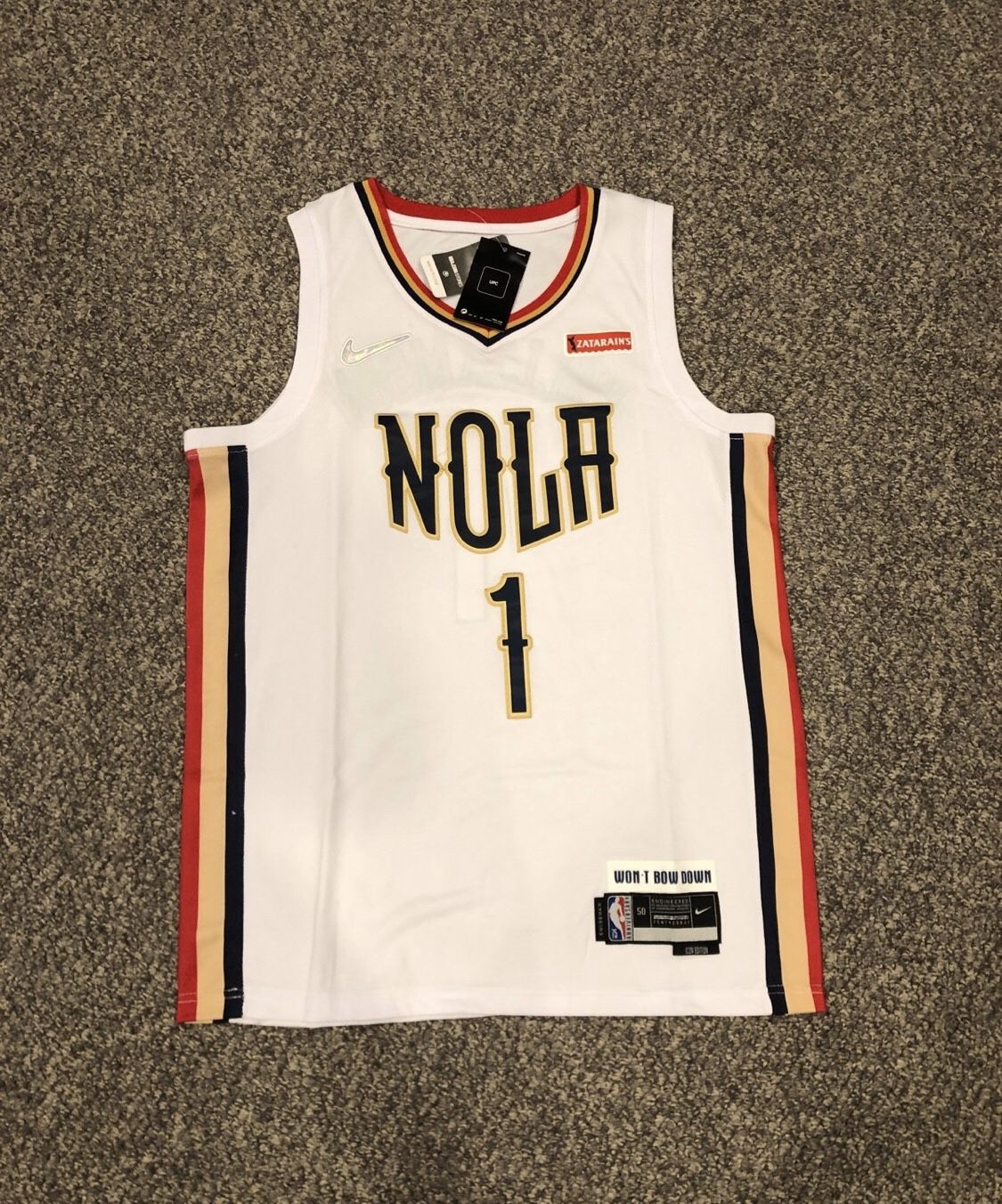 New Orleans Pelicans Zion Williamson Away Jersey Men’s Medium Basketball Jersey