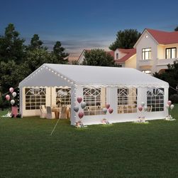 20' x 20' Canopy Party Tent & Carport - Heavy Duty Outdoor Wedding Gazebo with 4 Sand Bags, Event Shelter Canopy for Outdoor Event, Wedding, Birthday 