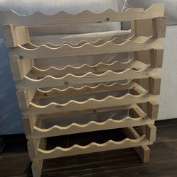 Wood Wine Storage Rack (36 Bottles)