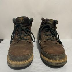Georgia Giant Mens Size 10.5 Brown Classic Outdoor Leather Lace Up Work Boots