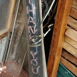 "Thank You" Neon Light Up Sign With Stainless Steel Pole