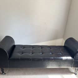 Faux Leather Bench/Ottoman
