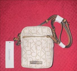 Calvin Klein Women's Crossbody Bag Phone Bag Monogram CK Canvas