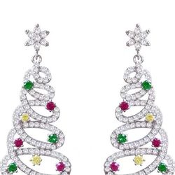 Christmas tree earrings