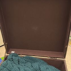 Leather Storage Bin 