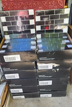 NEW Glossy Black Subway Mosaic Tiles