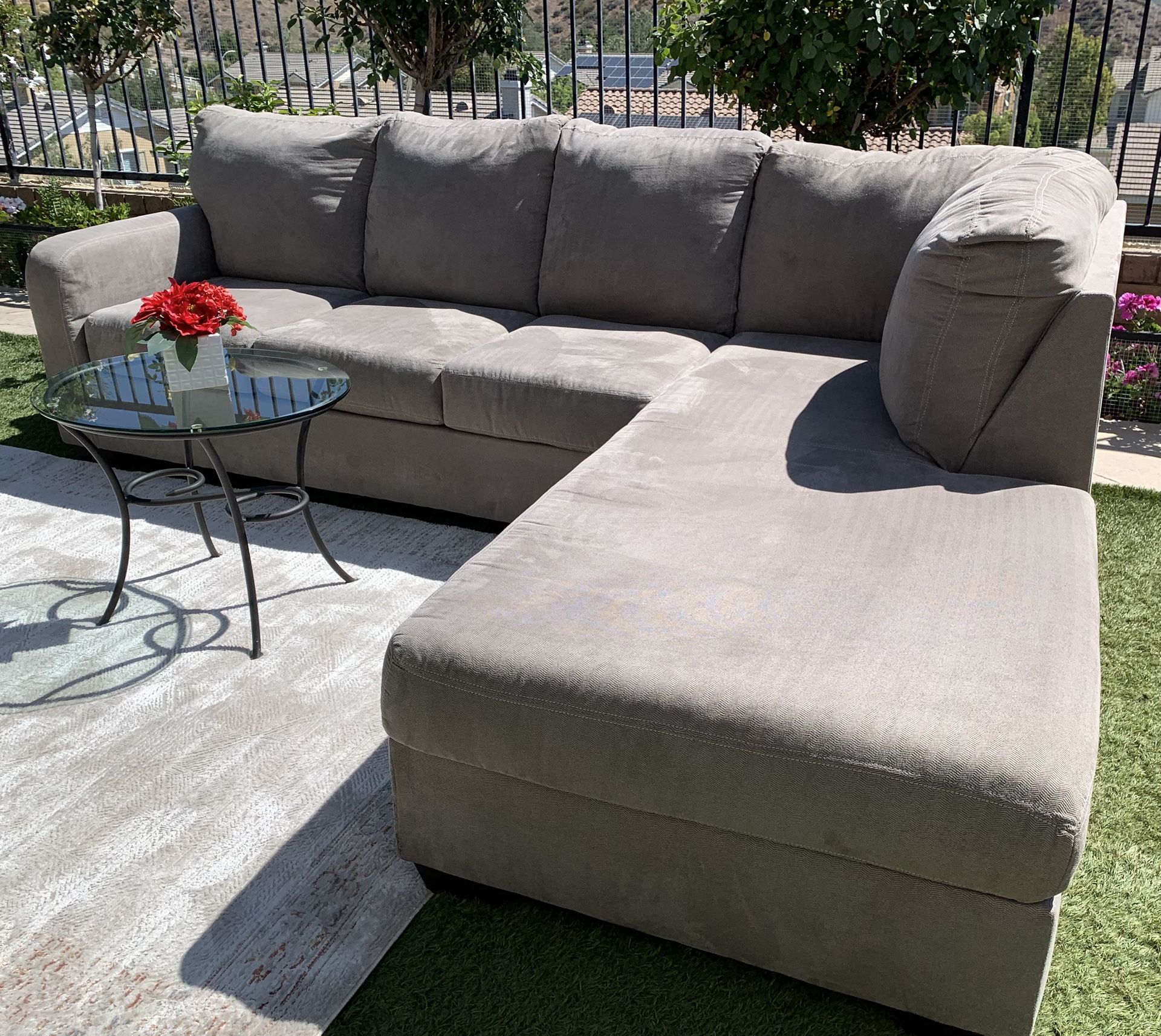 Nice 2 Piece Grey Sectional