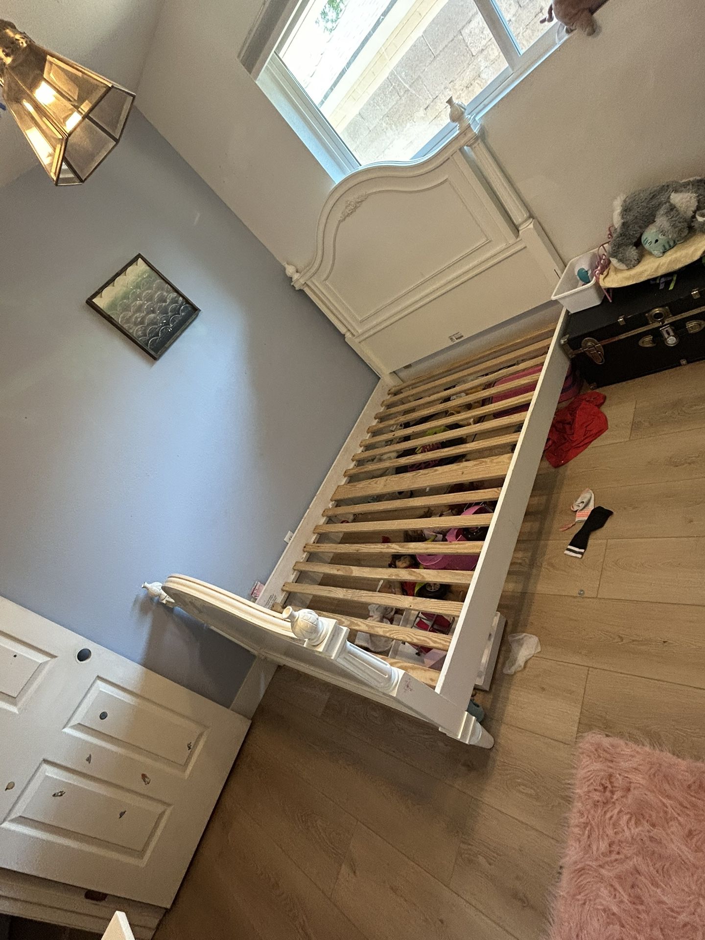 Vintage White Bed Frame -Full