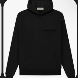 black essential hoodie
