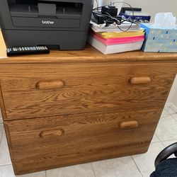 Oak Filing Cabinet 