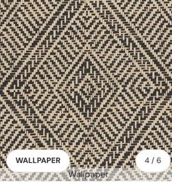 Schumacher Tortola Paperweave Carbon Wallpaper