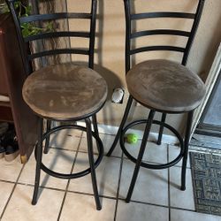 Metal/Velvet Seats Bar Chairs 