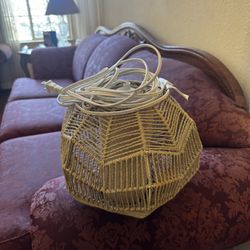 Boho Woven Hanging Pendant Lamp