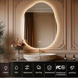 LED Bathroom Mirror with Lights, 24x32 Inch