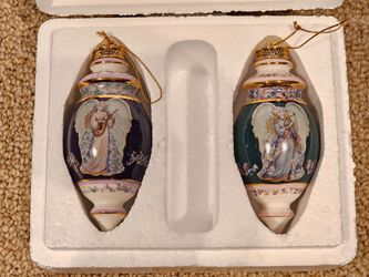 Bradford Editions "Serenity's Song" & Tranquility's Serenade" Christmas Ornaments