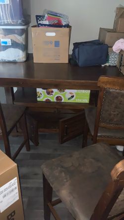 Dining room table and chairs