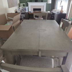 Dining Table (Expands To Large Square) And 4 Chairs