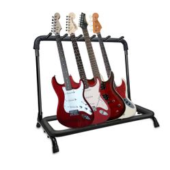 $35  GeeWin 5 Guitar Stand, Multi Guitar Stand, Guitar Rack for Multiple Guitars for Acoustic, Electric Guitar, Bass, Folding Guitar Stand, Multiple G