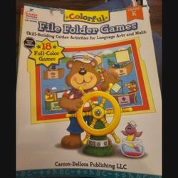 NEW- 18 Colorful File Folder Games For Language Arts and Math- Grade K