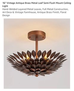 Metal leaf Chandelier