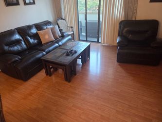 Leather 3 Piece All Recliner Sofe