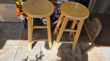 Wood Bar Stools $20 for both