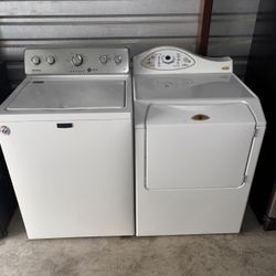 White Maytag Washer And Electric Dryer