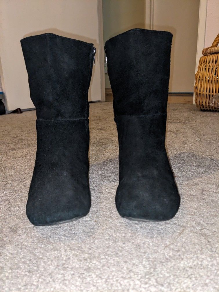 Women's PureJill Black Suede Boot -Size 8